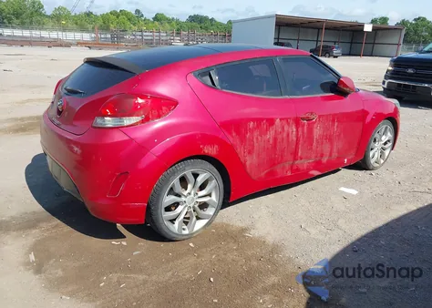 2012 Hyundai Veloster Base W/Red/Black from USA, damaged, VIN KMHTC6AD3CU032989